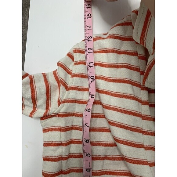 ANTHROPOLOGIE Maeve Cropped Jacket Cream Size 2 Stripe Gold Heart New Gift - Picture 7 of 9